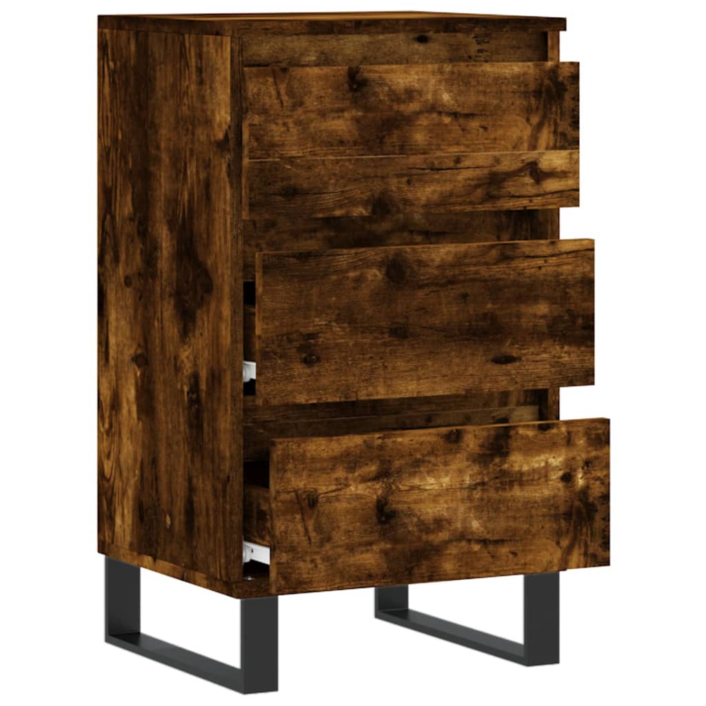 skænk 40x35x70 cm konstrueret træ røget egetræsfarve