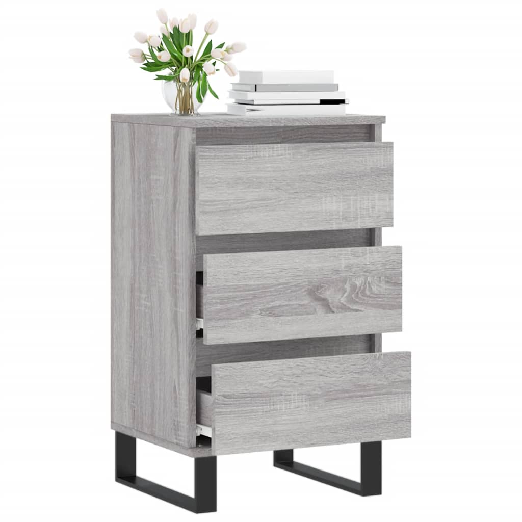 skænk 40x35x70 cm konstrueret træ grå sonoma-eg