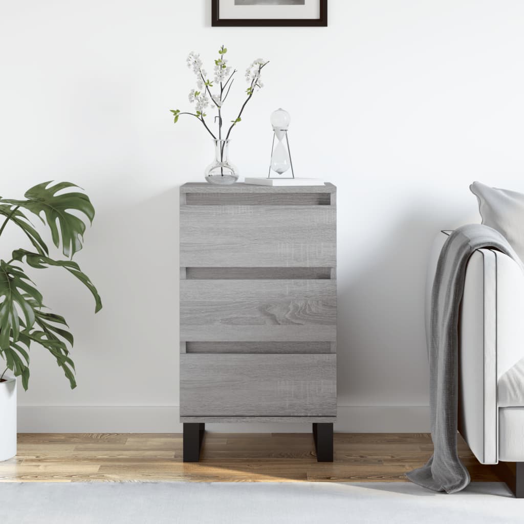 skænk 40x35x70 cm konstrueret træ grå sonoma-eg