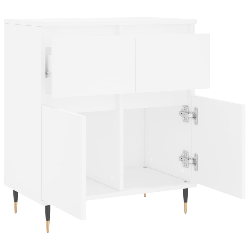 skænk 60x35x70 cm konstrueret træ hvid