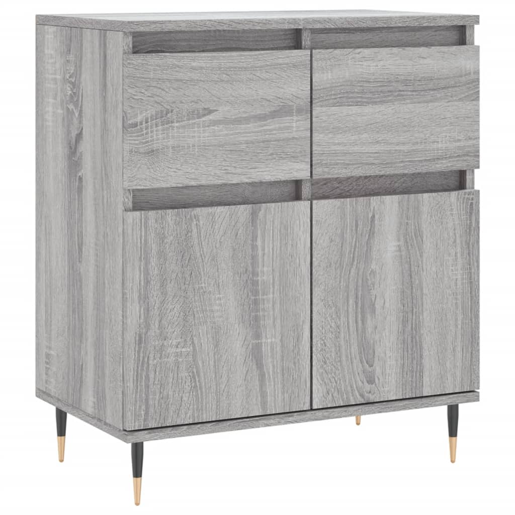 skænk 60x35x70 cm konstrueret træ grå sonoma-eg