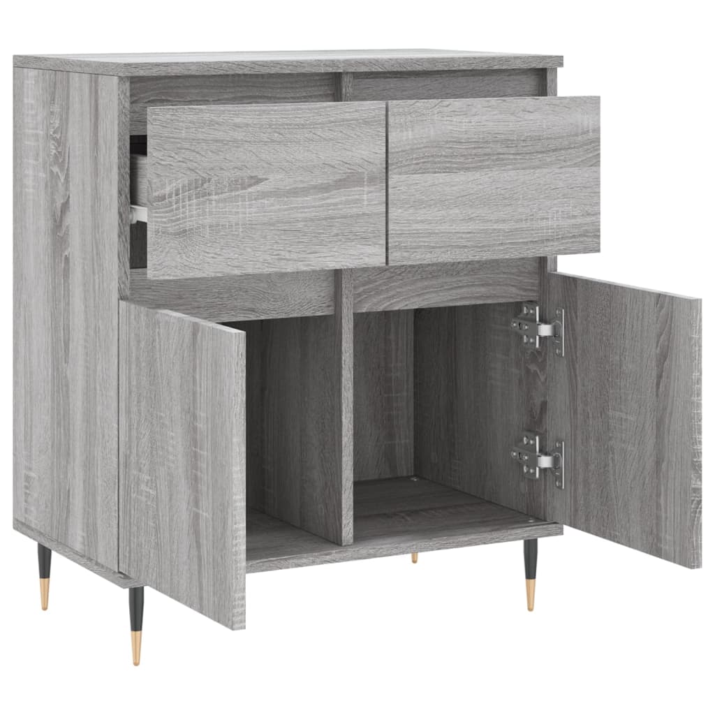 skænk 60x35x70 cm konstrueret træ grå sonoma-eg