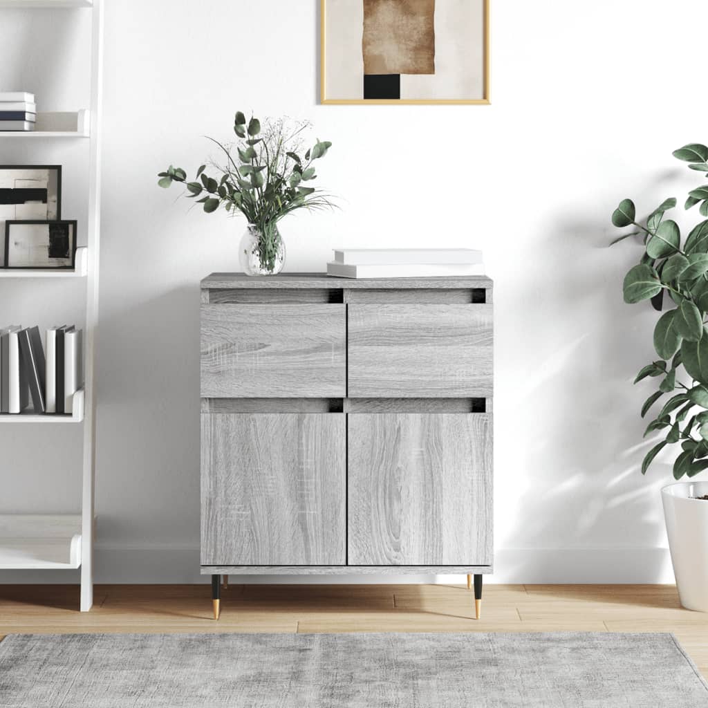 skænk 60x35x70 cm konstrueret træ grå sonoma-eg