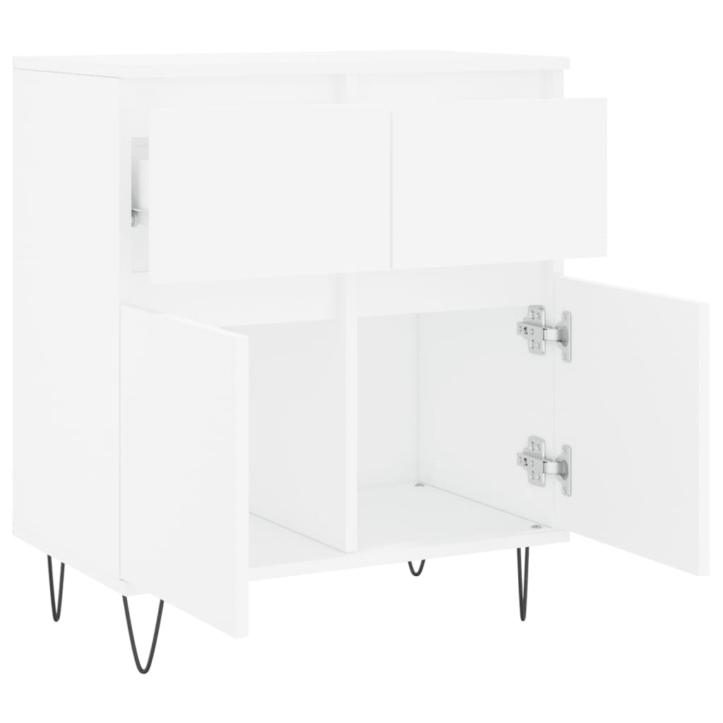 skænk 60x35x70 cm konstrueret træ hvid