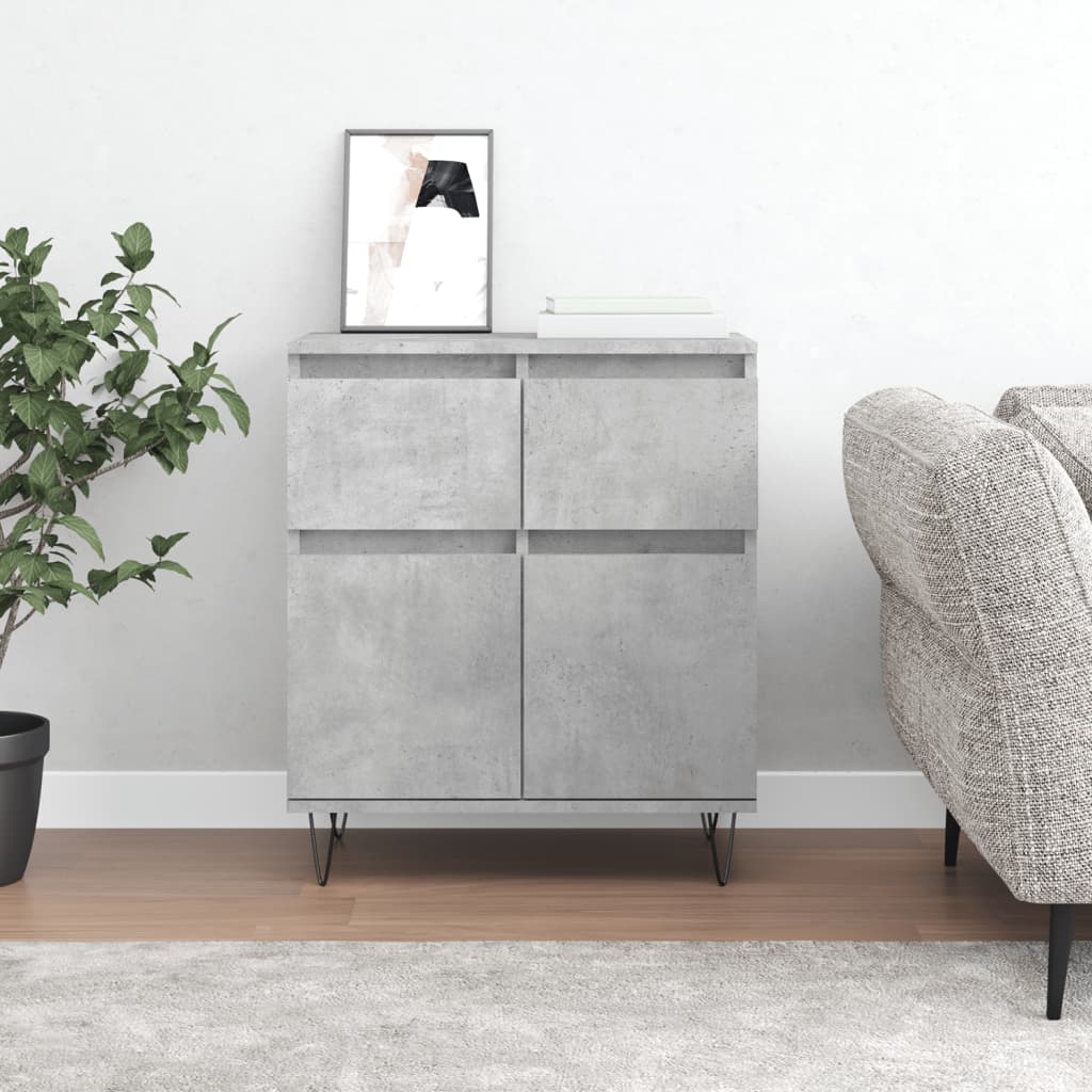 skænk 60x35x70 cm konstrueret træ betongrå
