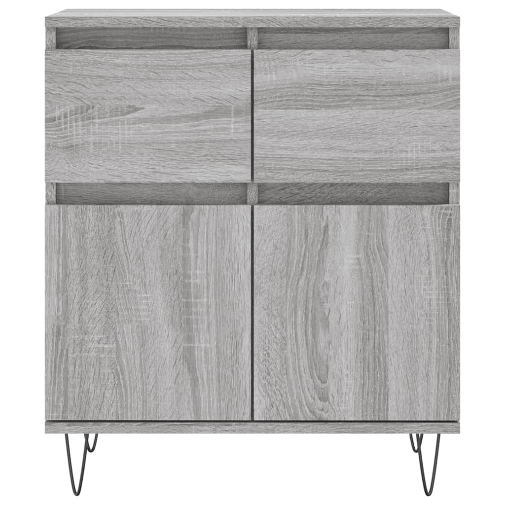 skænk 60x35x70 cm konstrueret træ grå sonoma-eg