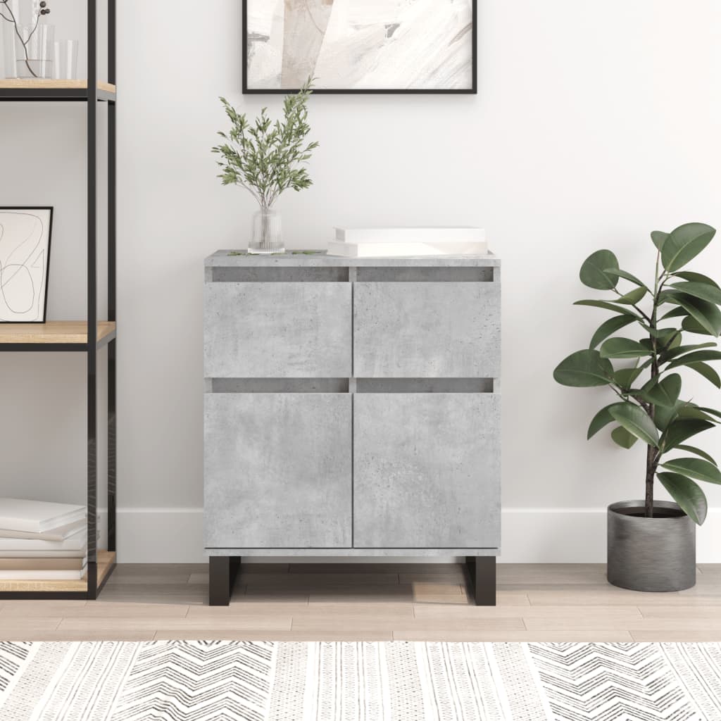 skænk 60x35x70 cm konstrueret træ betongrå