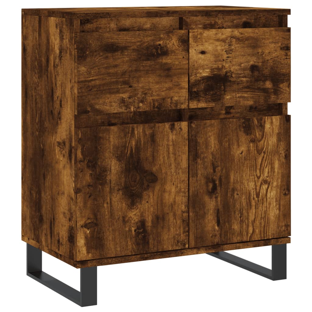 skænk 60x35x70 cm konstrueret træ røget egetræsfarve