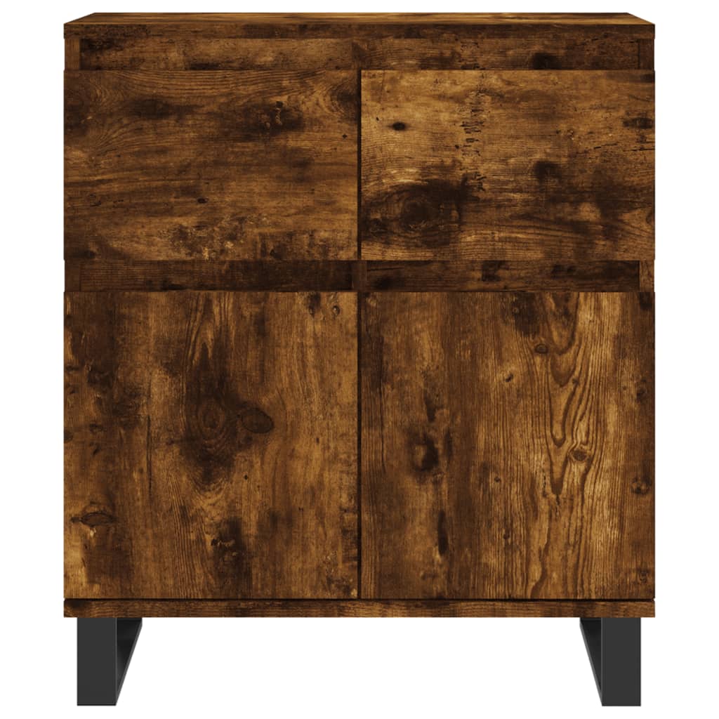 skænk 60x35x70 cm konstrueret træ røget egetræsfarve