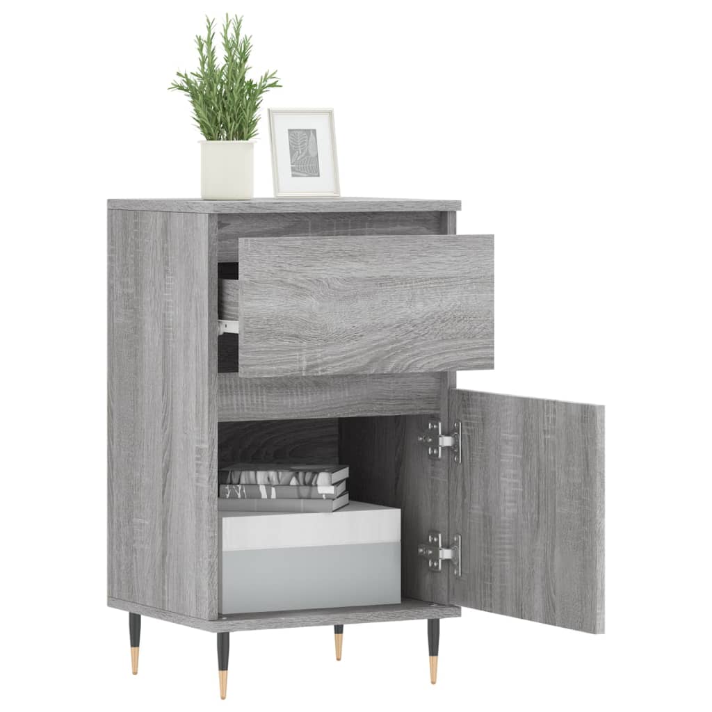 skænk 40x35x70 cm konstrueret træ grå sonoma-eg