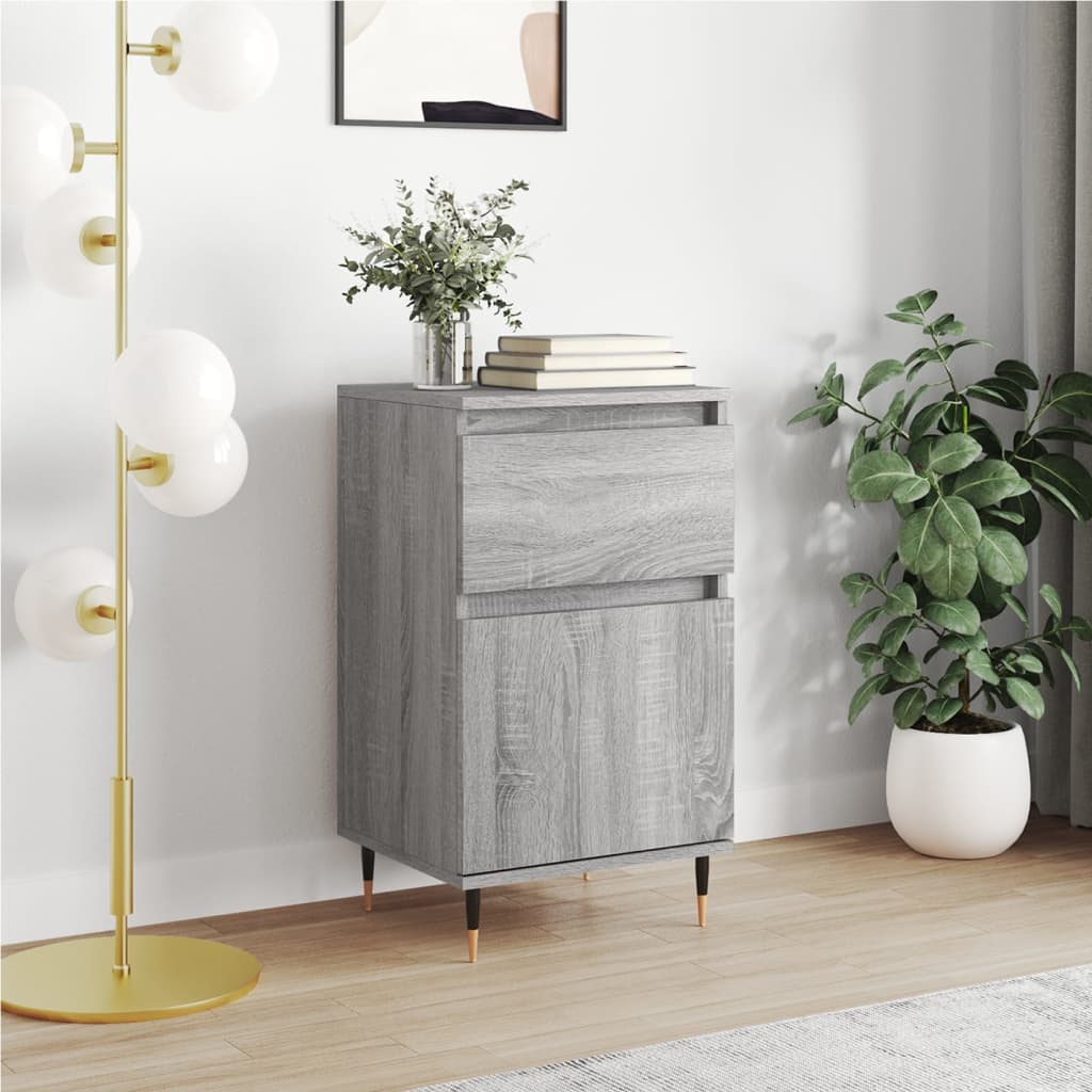 skænk 40x35x70 cm konstrueret træ grå sonoma-eg