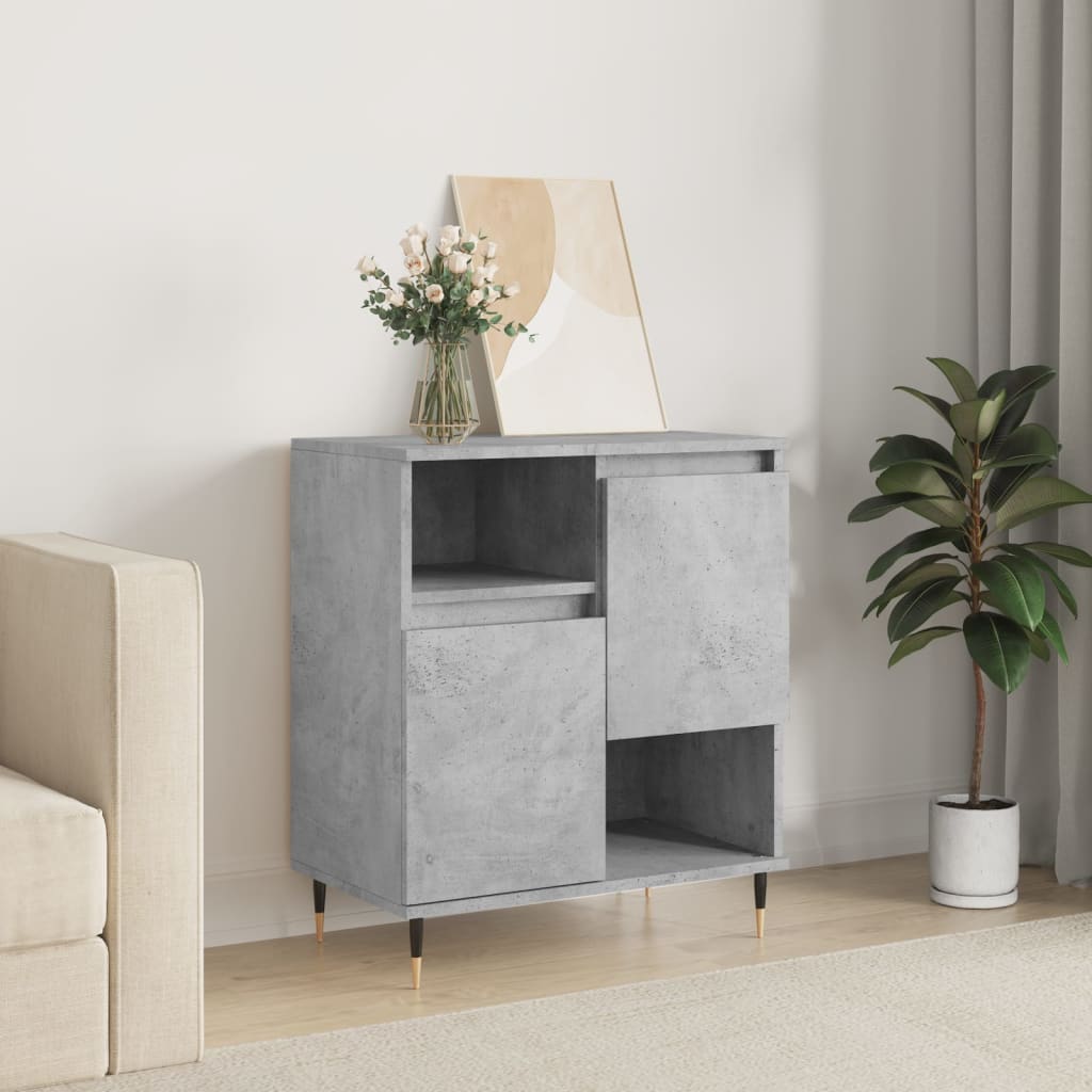 skænk 60x35x70 cm konstrueret træ betongrå