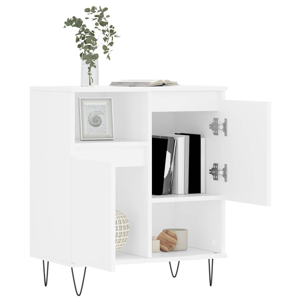 skænk 60x35x70 cm konstrueret træ hvid