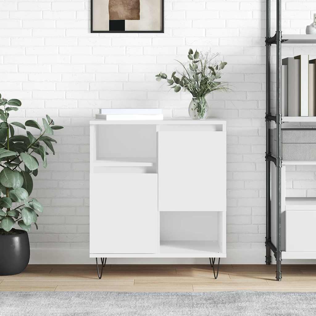 skænk 60x35x70 cm konstrueret træ hvid
