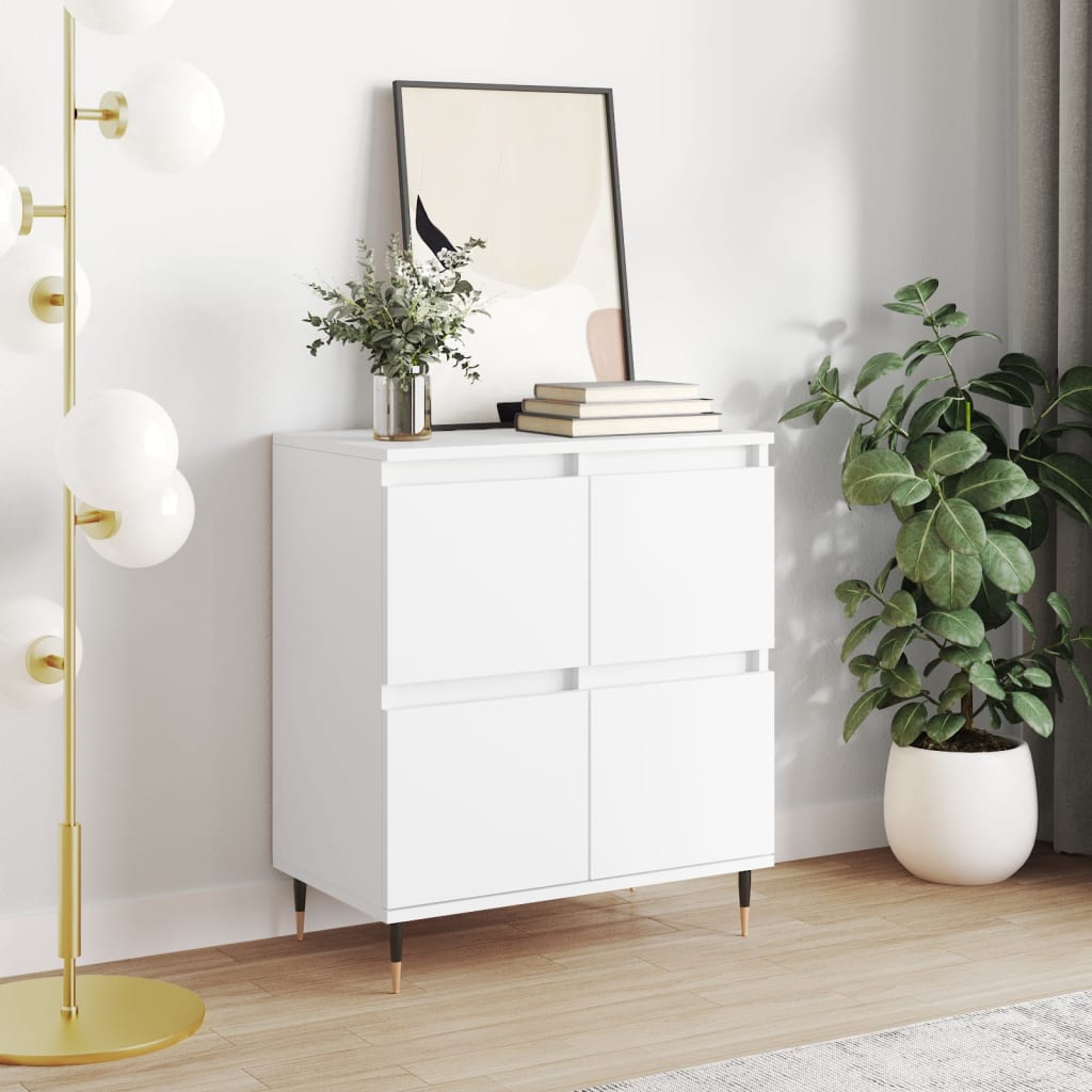 skænk 60x35x70 cm konstrueret træ hvid