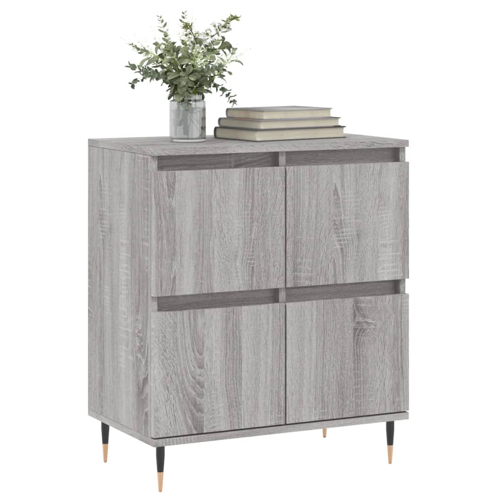 skænk 60x35x70 cm konstrueret træ grå sonoma-eg