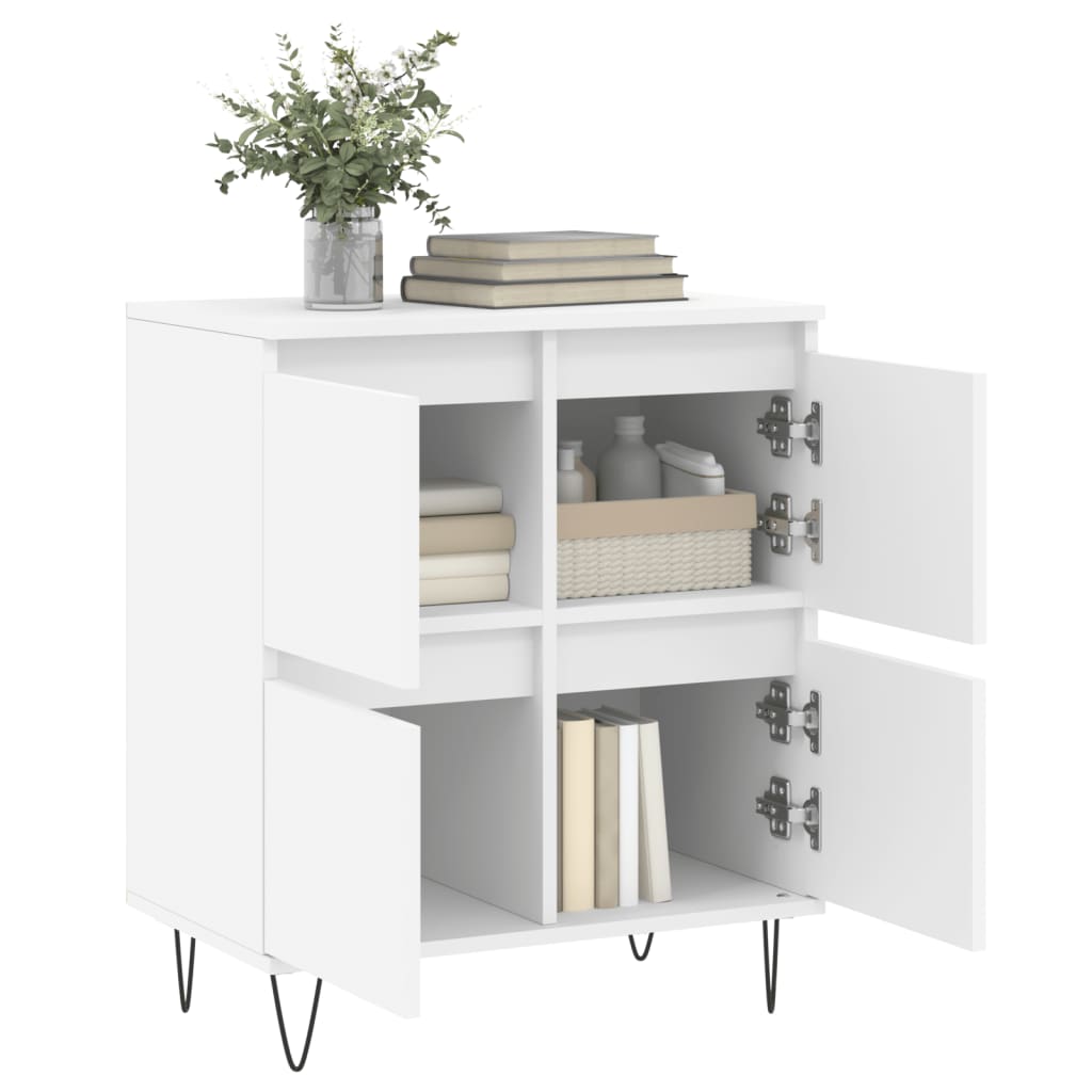 skænk 60x35x70 cm konstrueret træ hvid