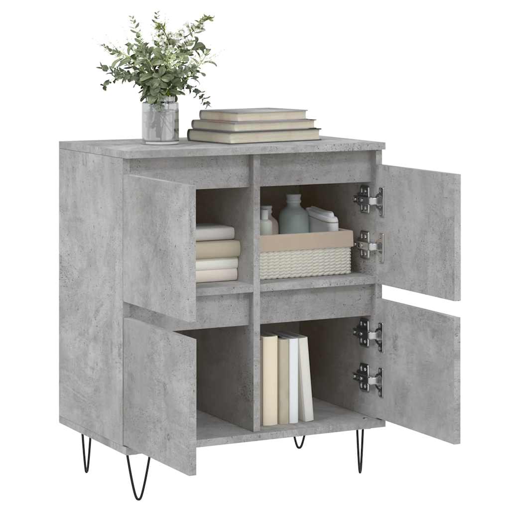 skænk 60x35x70 cm konstrueret træ betongrå