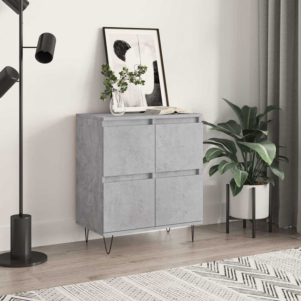 skænk 60x35x70 cm konstrueret træ betongrå