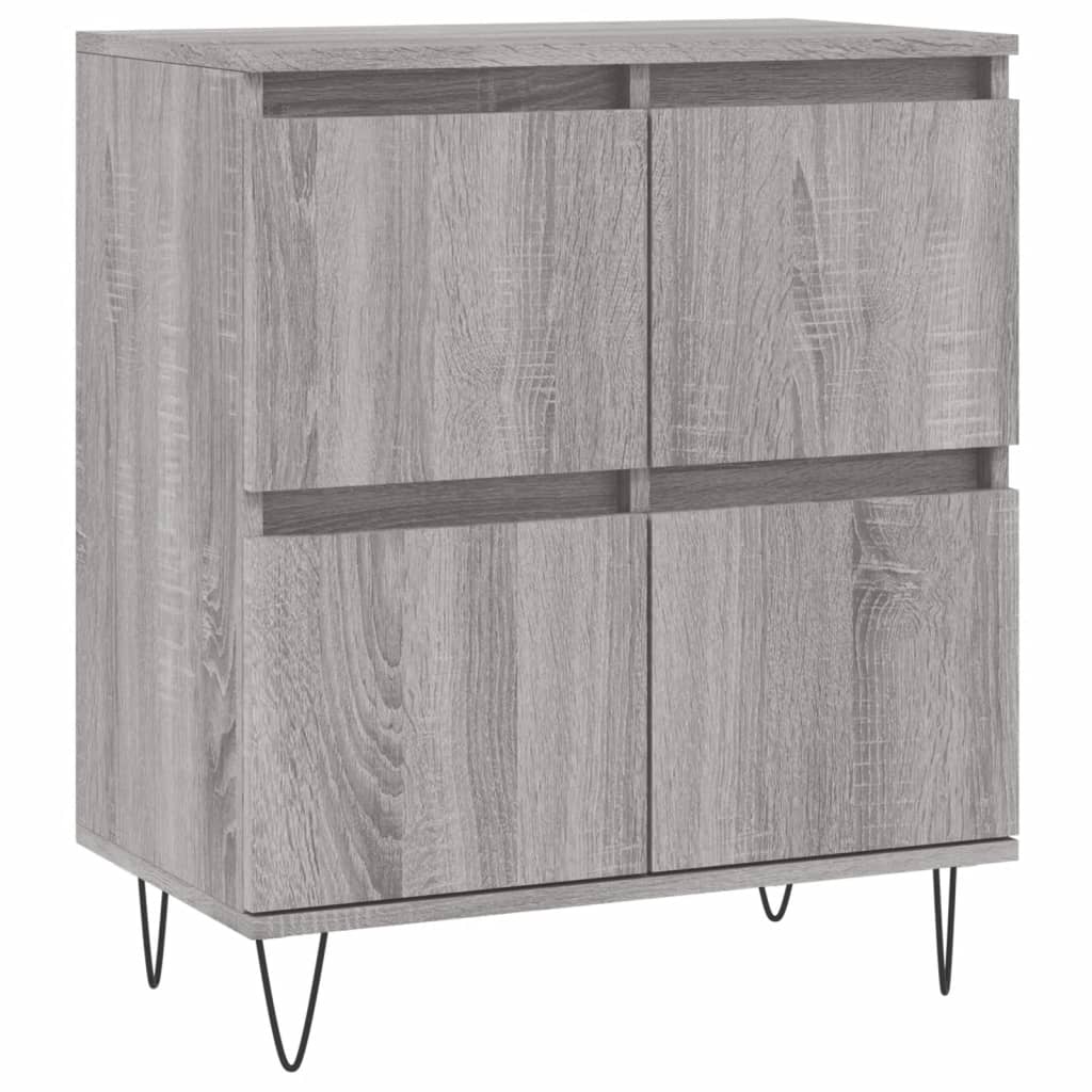 skænk 60x35x70 cm konstrueret træ grå sonoma-eg