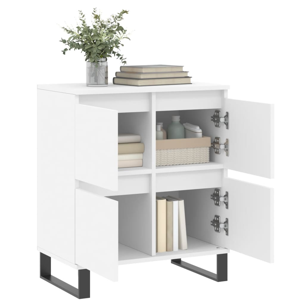 skænk 60x35x70 cm konstrueret træ hvid