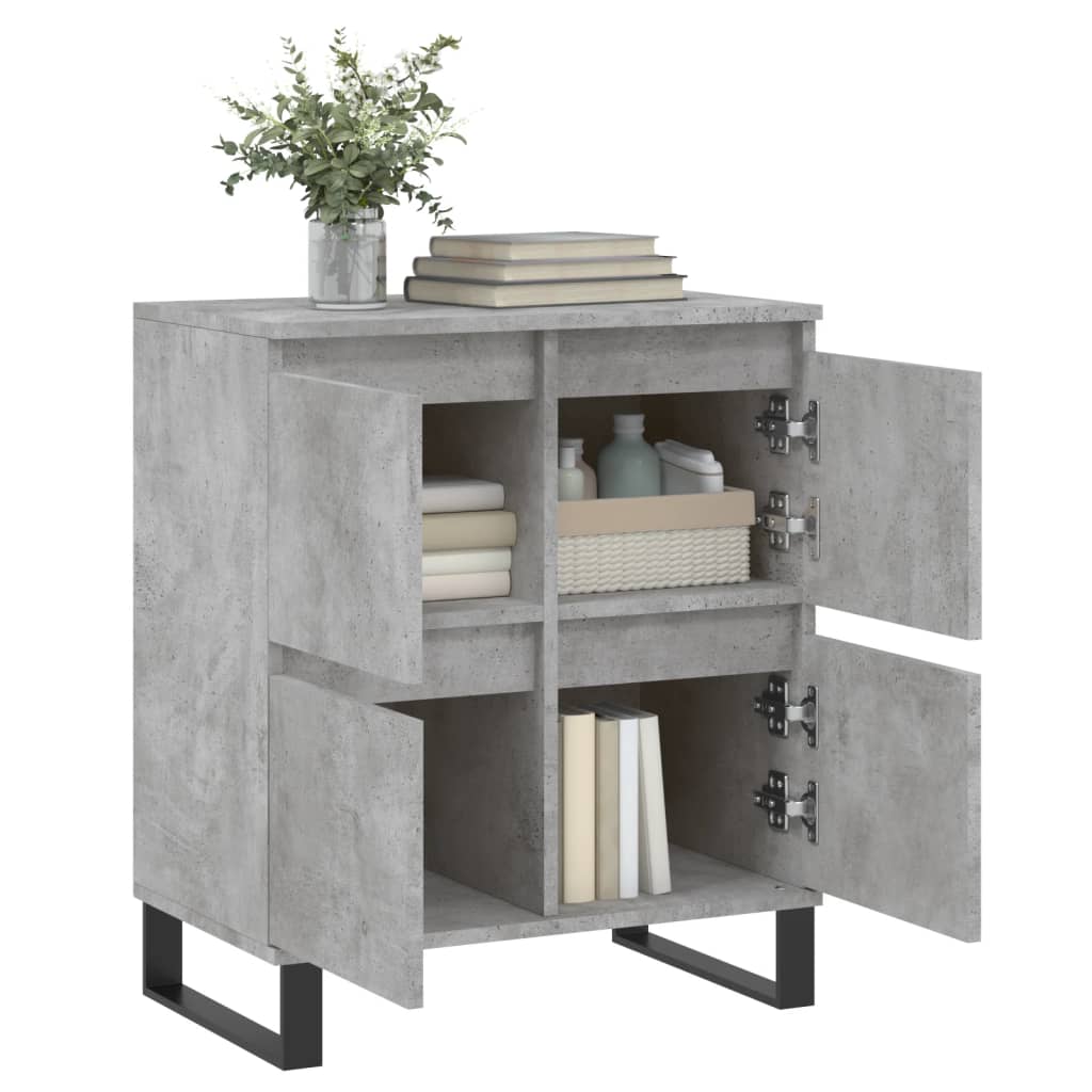 skænk 60x35x70 cm konstrueret træ betongrå