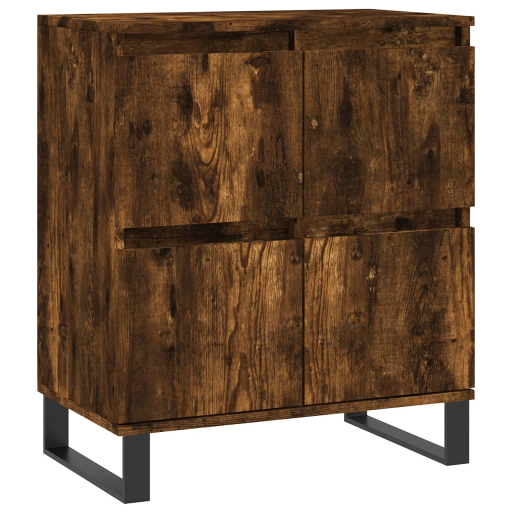 skænk 60x35x70 cm konstrueret træ røget egetræsfarve