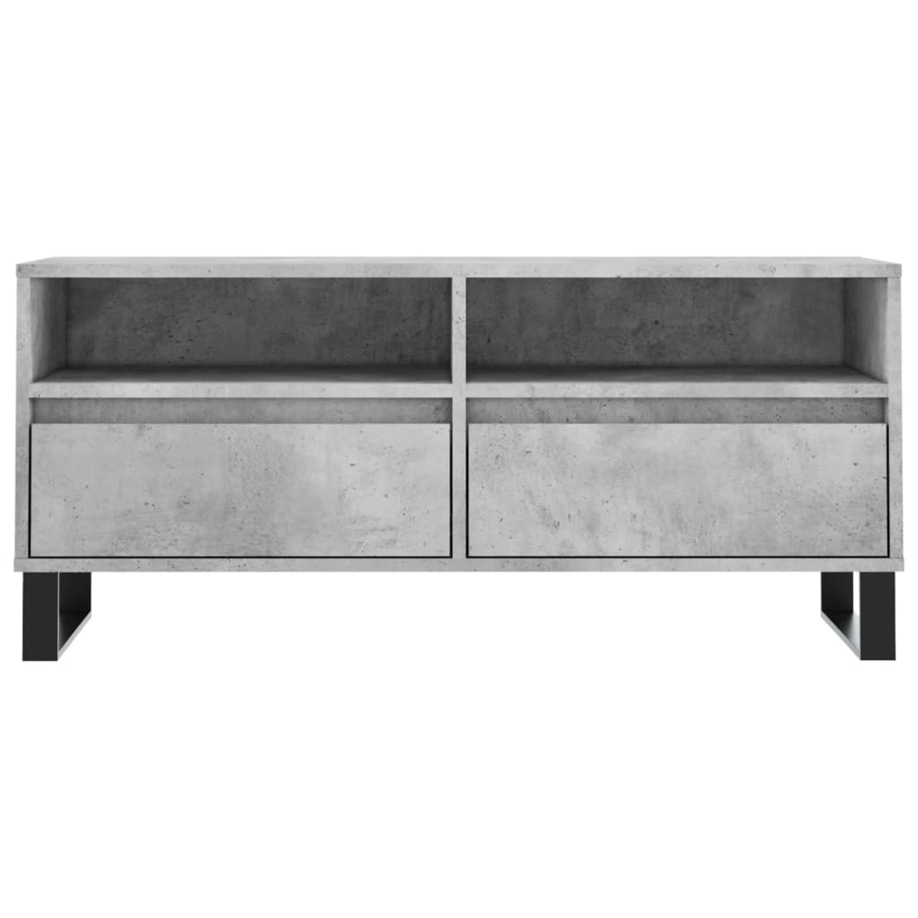 tv-bord 100x34,5x44,5 cm konstrueret træ betongrå