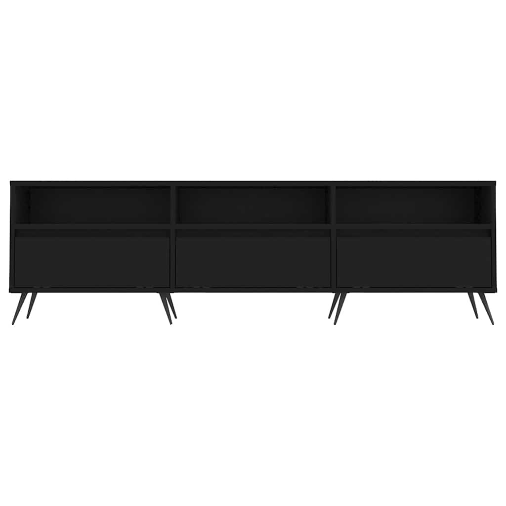 tv-bord 150x30x44,5 cm konstrueret træ sort