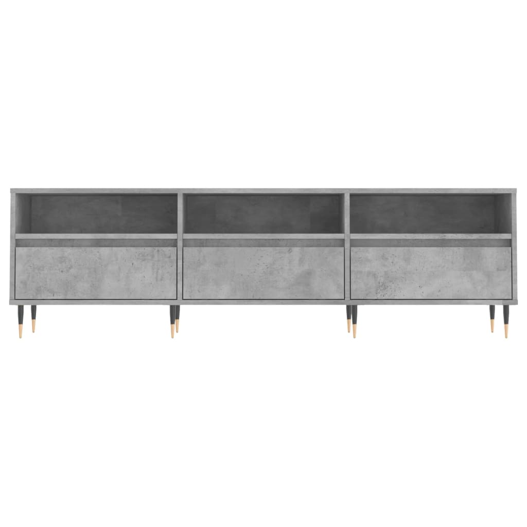 tv-bord 150x30x44,5 cm konstrueret træ betongrå
