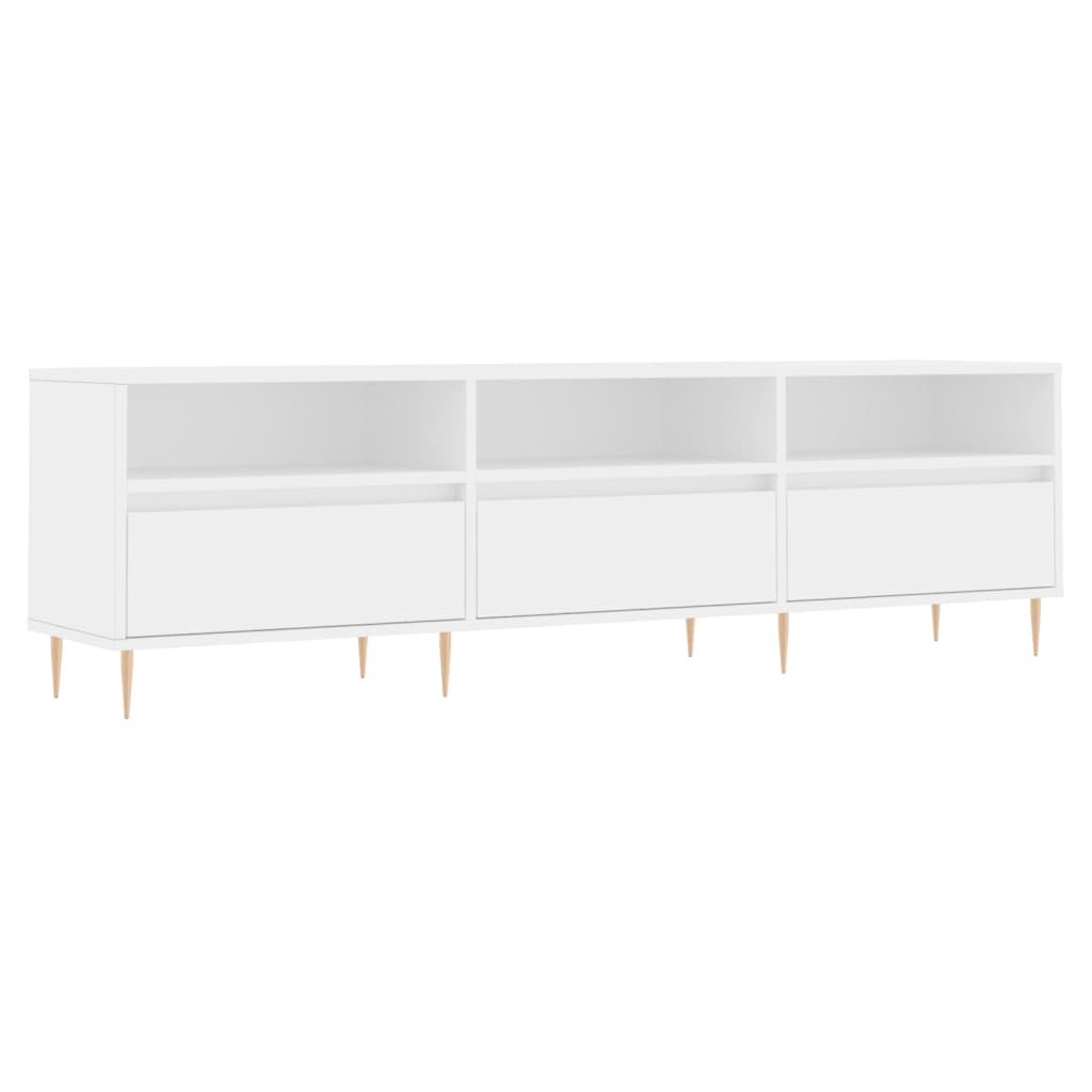tv-bord 150x30x44,5 cm konstrueret træ hvid