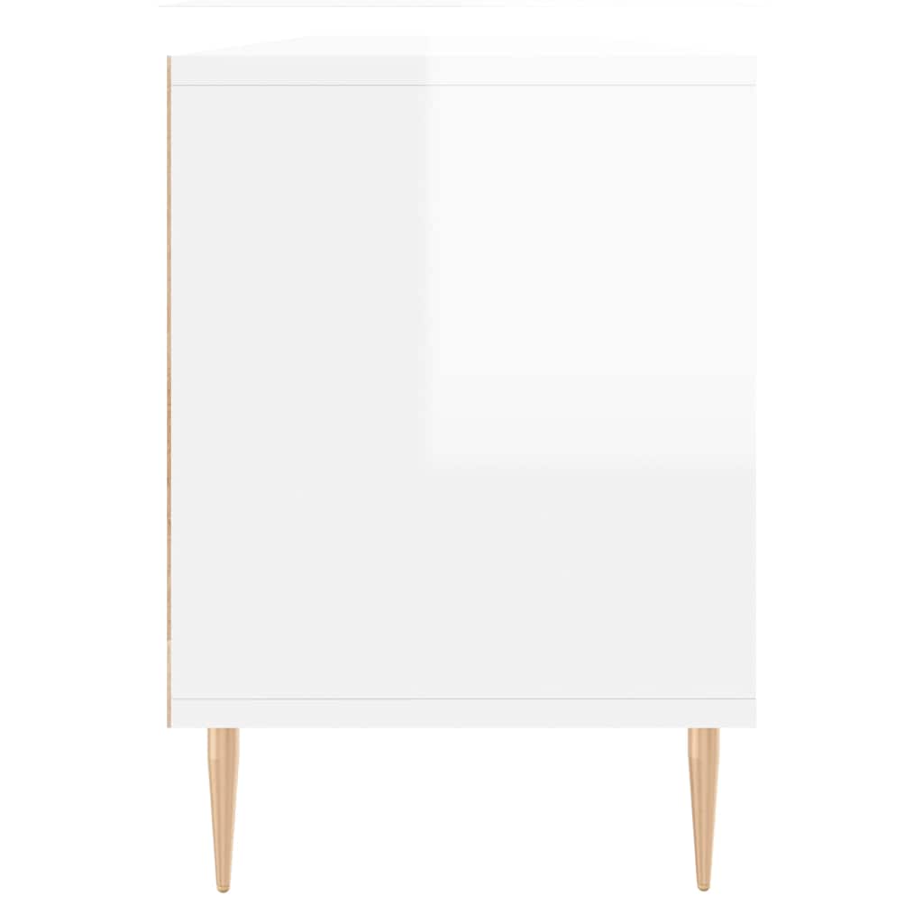 tv-bord 150x30x44,5 cm konstrueret træ hvid højglans