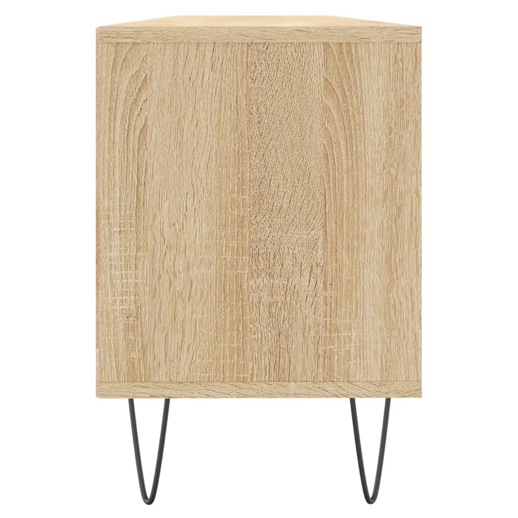 tv-bord 150x30x44,5 cm konstrueret træ sonoma-eg