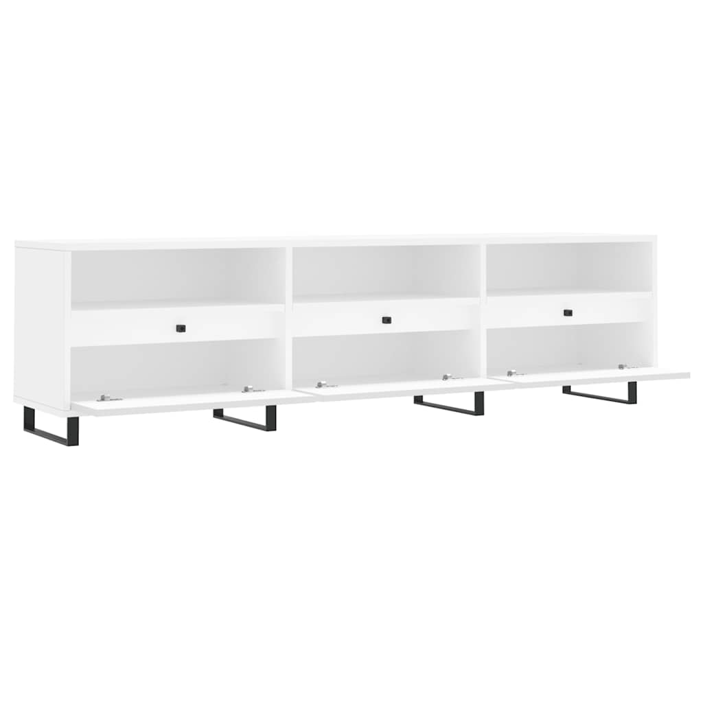 tv-bord 150x30x44,5 cm konstrueret træ hvid