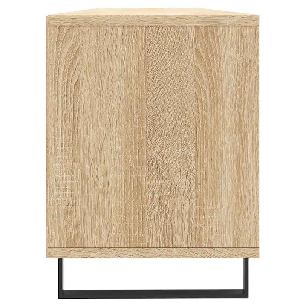 tv-bord 150x30x44,5 cm konstrueret træ sonoma-eg