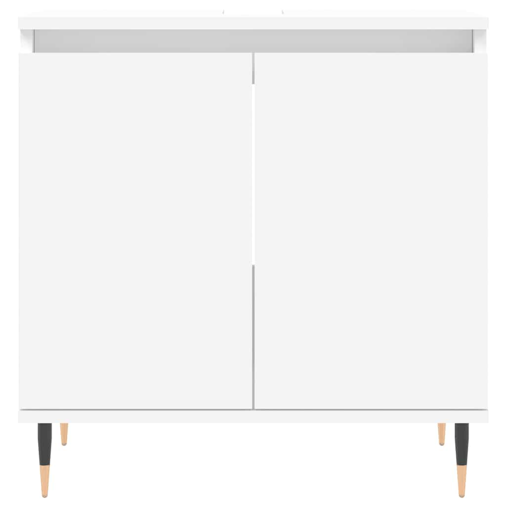 badeværelsesskab 58x33x60 cm konstrueret træ hvid