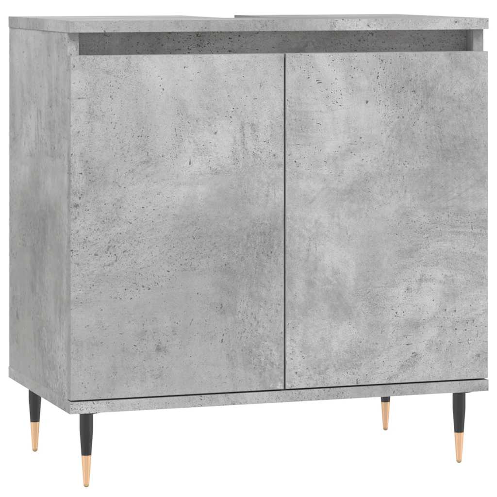badeværelsesskab 58x33x60 cm konstrueret træ betongrå