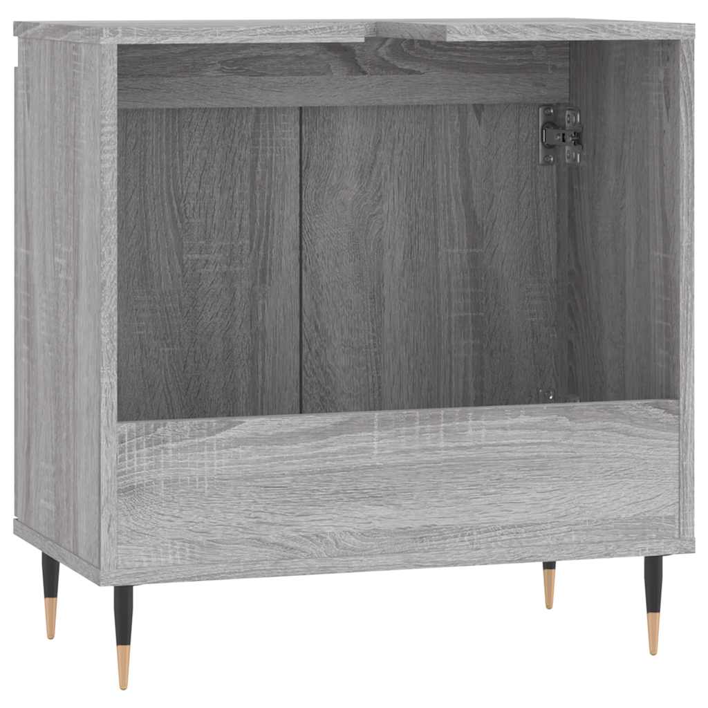 badeværelsesskab 58x33x60 cm konstrueret træ grå sonoma-eg