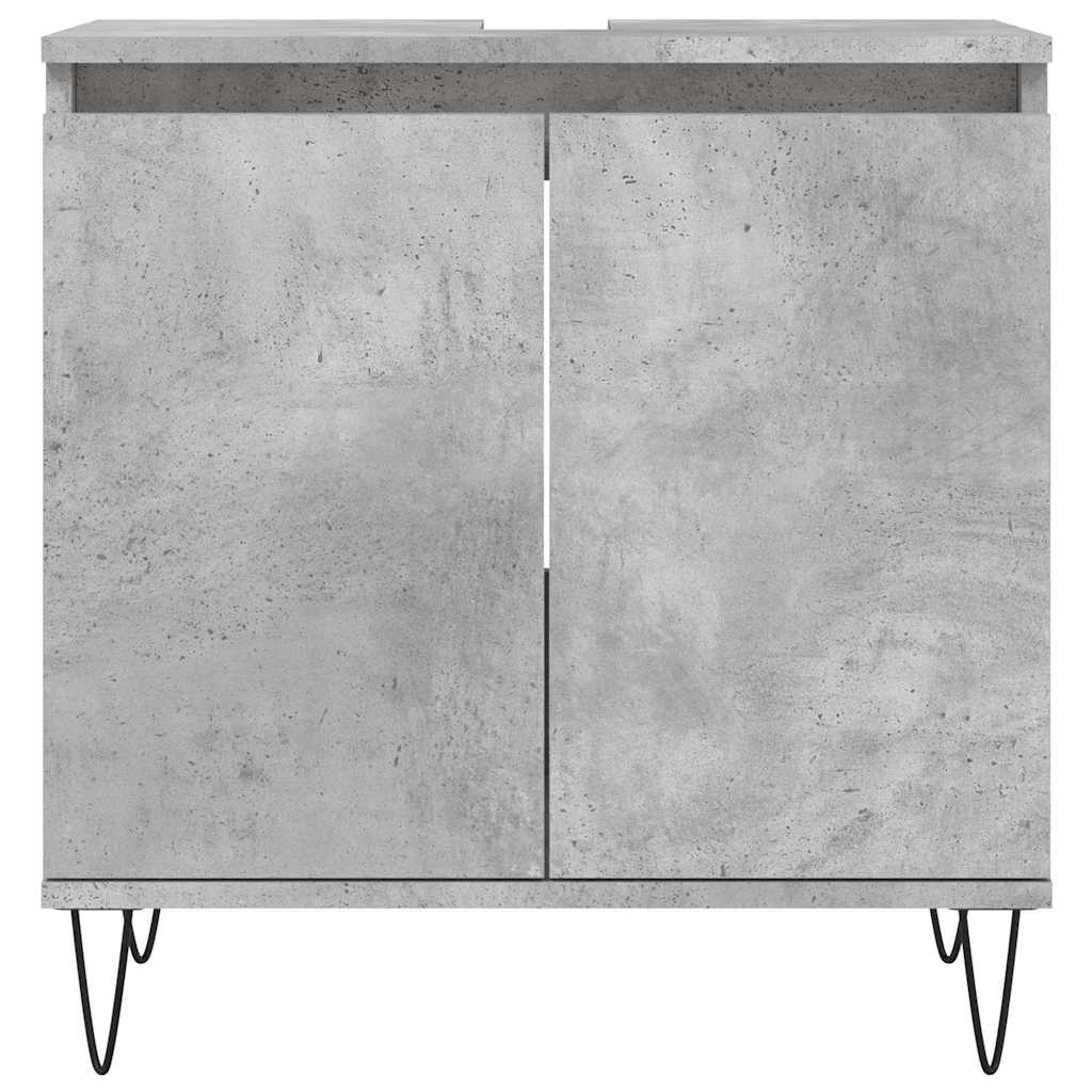 badeværelsesskab 58x33x60 cm konstrueret træ betongrå