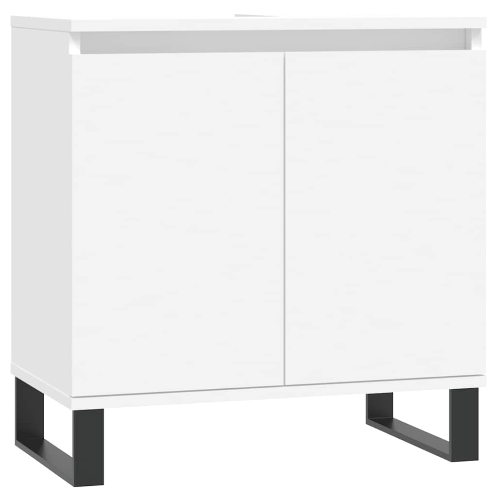 badeværelsesskab 58x33x60 cm konstrueret træ hvid