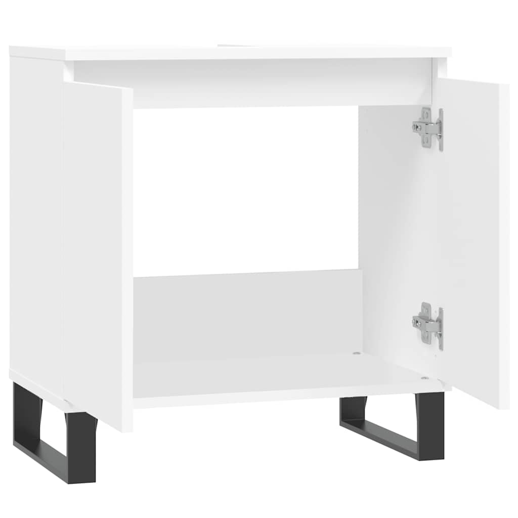 badeværelsesskab 58x33x60 cm konstrueret træ hvid