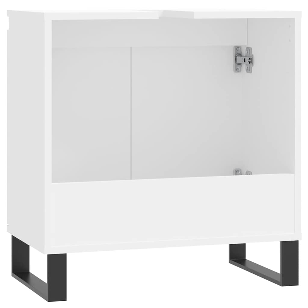 badeværelsesskab 58x33x60 cm konstrueret træ hvid