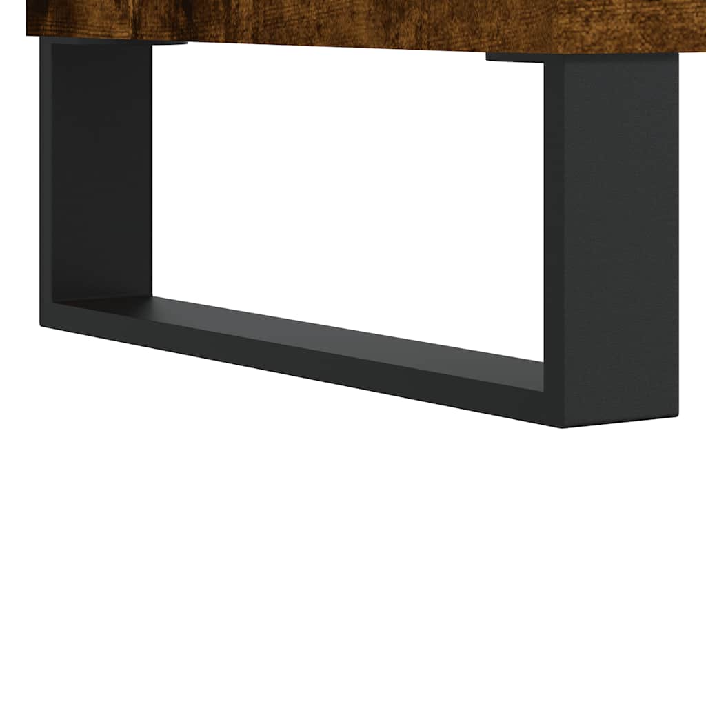 badeværelsesskab 58x33x60 cm konstrueret træ røget egetræsfarve