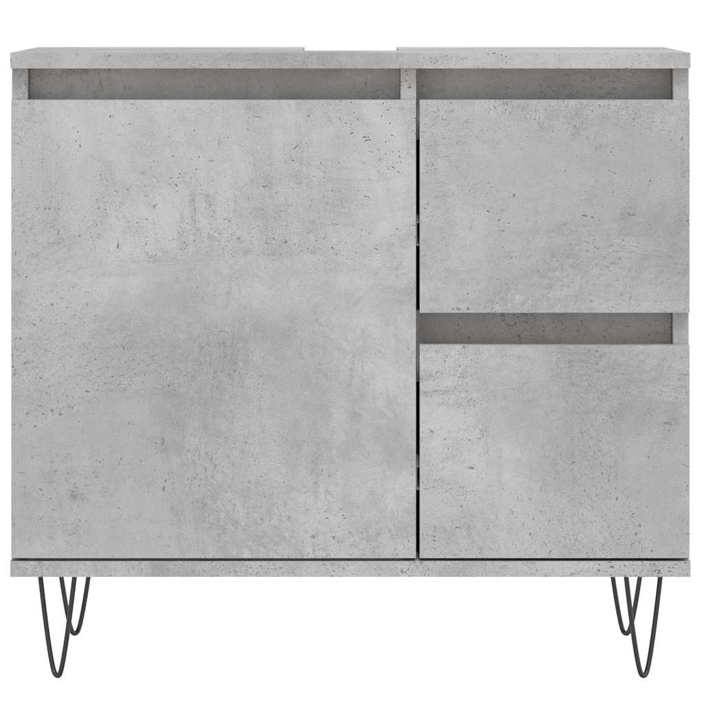 badeværelsesskab 65x33x60 cm konstrueret træ betongrå