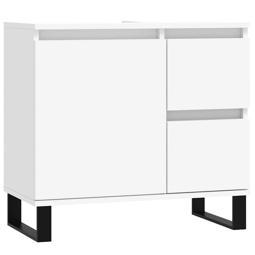 badeværelsesskab 65x33x60 cm konstrueret træ hvid