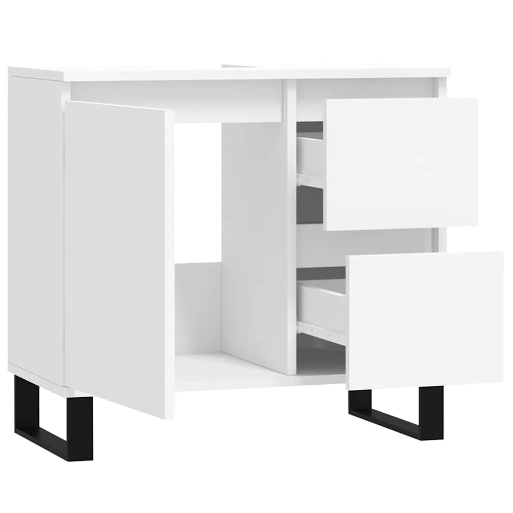badeværelsesskab 65x33x60 cm konstrueret træ hvid