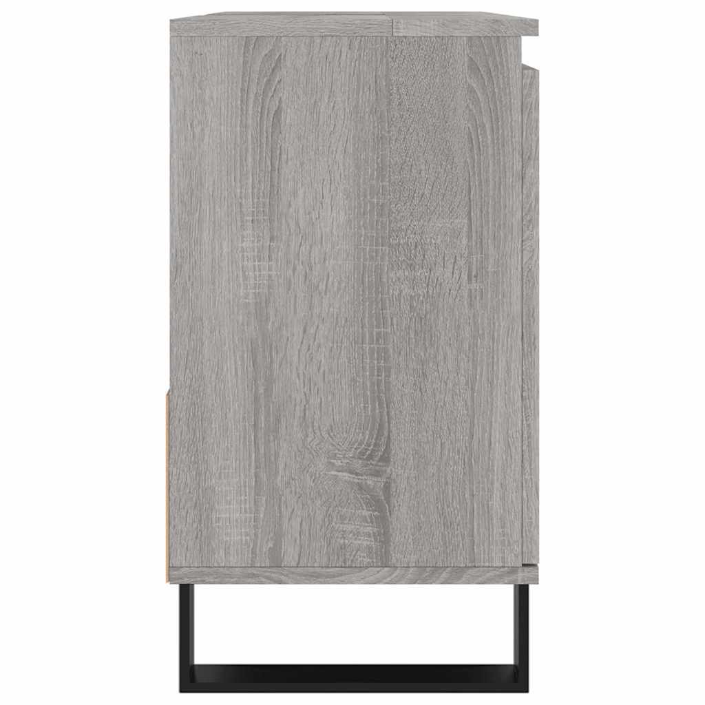 badeværelsesskab 65x33x60 cm konstrueret træ grå sonoma-eg