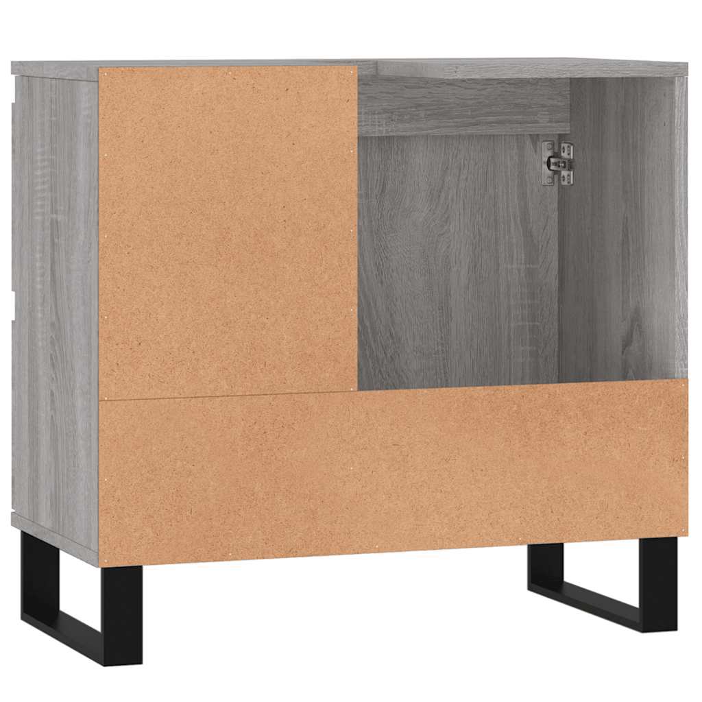 badeværelsesskab 65x33x60 cm konstrueret træ grå sonoma-eg