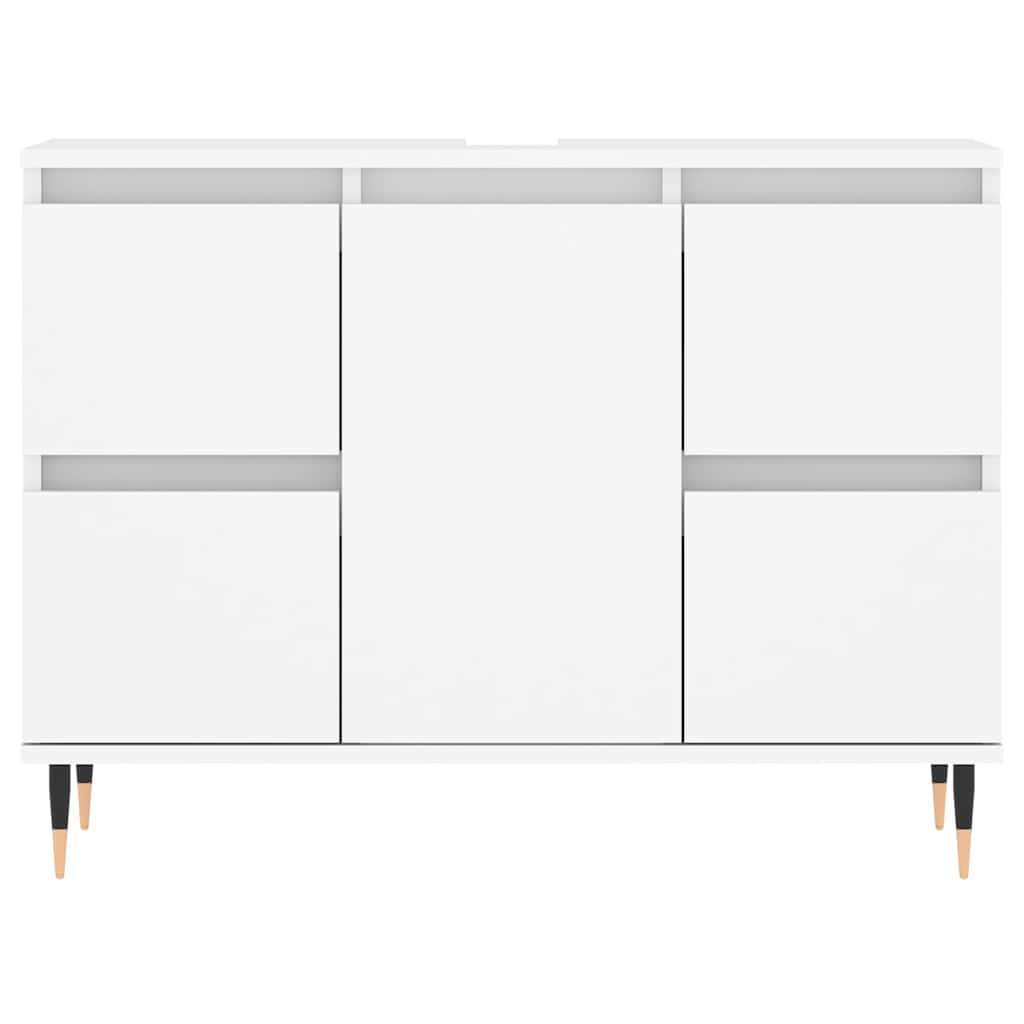 badeværelsesskab 80x33x60 cm konstrueret træ hvid