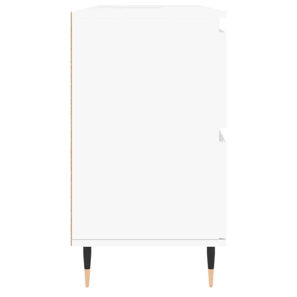 badeværelsesskab 80x33x60 cm konstrueret træ hvid